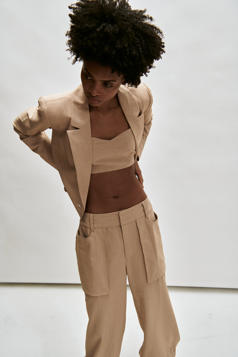 The Greenwich Bralette- Tan