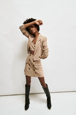 The Greenwich Mini Skirt- Tan