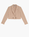 The Greenwich Cropped Blazer- Tan