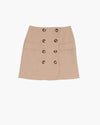 The Greenwich Mini Skirt- Tan