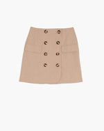 The Greenwich Mini Skirt- Tan